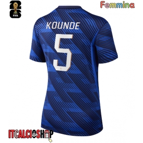 Francia Jules Kounde #5 Prima Maglia Femmina Mondiali 2026 Manica Corta